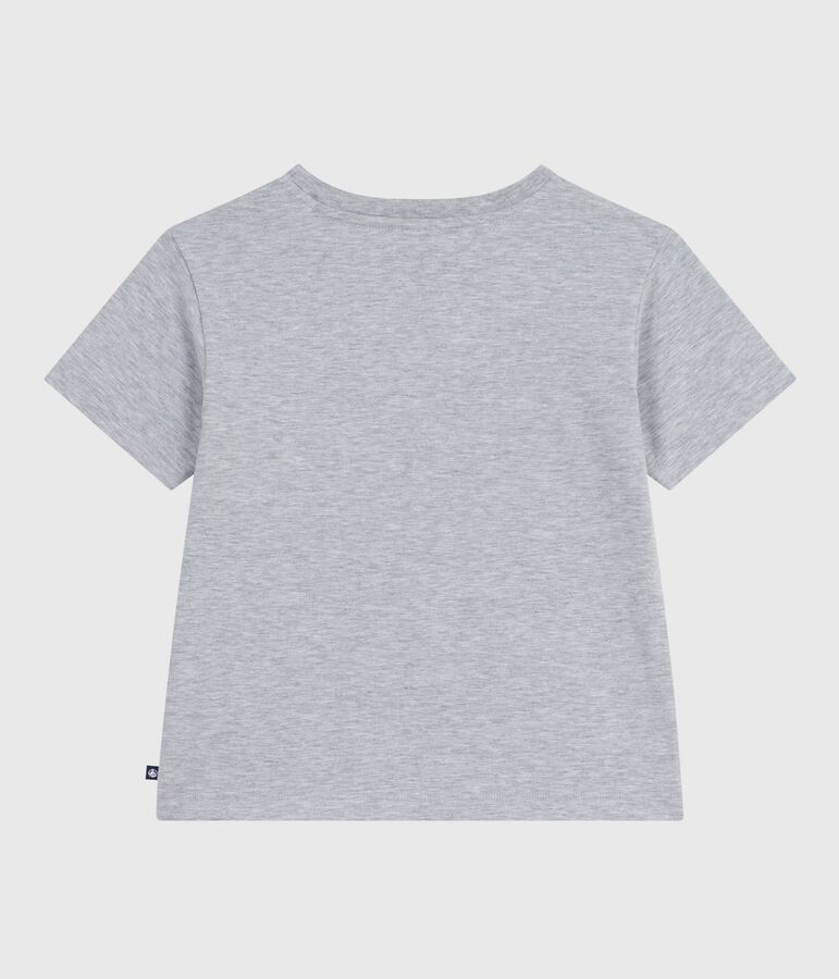 Children's short-sleeved printed T-shirt grey