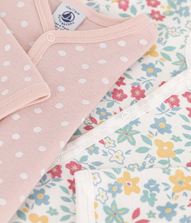 Flowers and Spots Cotton Sleepsuits - 2-Pack variante 1