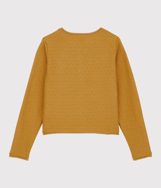 Girls' Wool/Cotton Cardigan BOUDOR yellow