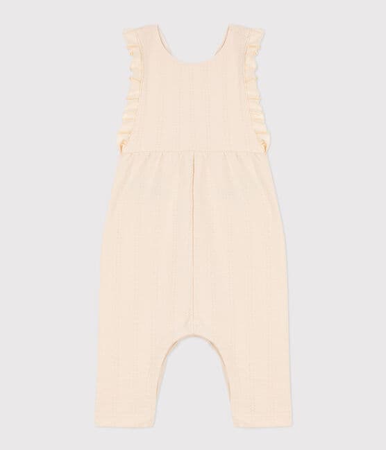 Babies' Decorative Stitch Jersey Jumpsuit AVALANCHE Ecru