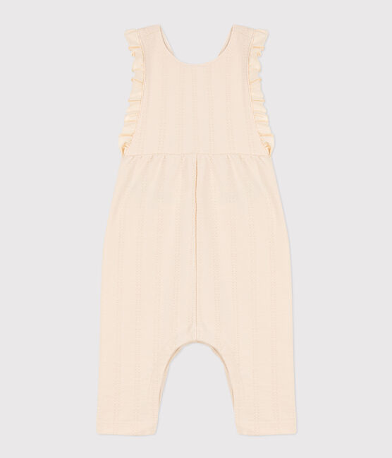 Babies' Decorative Stitch Jersey Jumpsuit AVALANCHE Ecru