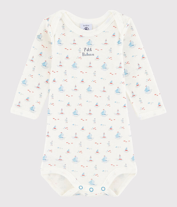 Baby Boys' Long-Sleeved Bodysuit white/multicolor