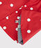 Babies' Spotted Rain Cape TERKUIT red/MARSHMALLOW white