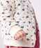 Babies' floral-print cotton cardigan MILK blue/SOIR