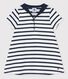 Babies' Thick Organic Jersey Dress With Open Collar