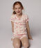 Girls' Snugfit Toile de Jouy Paris Cotton Short Pyjamas FLEUR pink/GROSEILLER pink