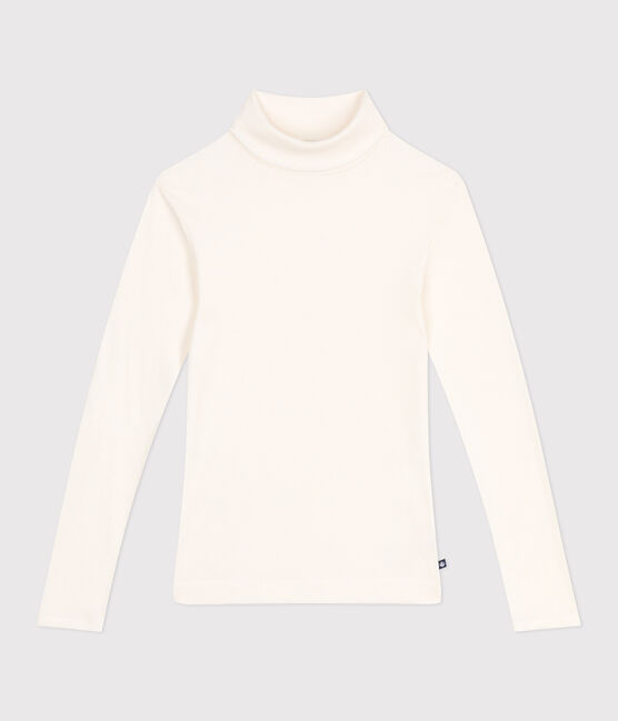 The Iconic rollneck for women in wool and cotton MILK Ecru