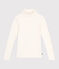 The Iconic rollneck for women in wool and cotton MILK Ecru