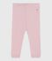 Babies' plain cotton leggings JOLI pink