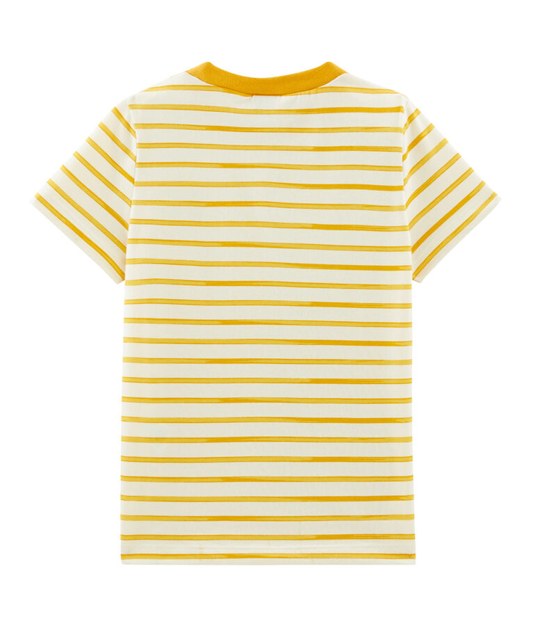Boys' Short-sleeved T-shirt white/yellow