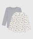 Children's long-sleeved zebra-print cotton T-shirts