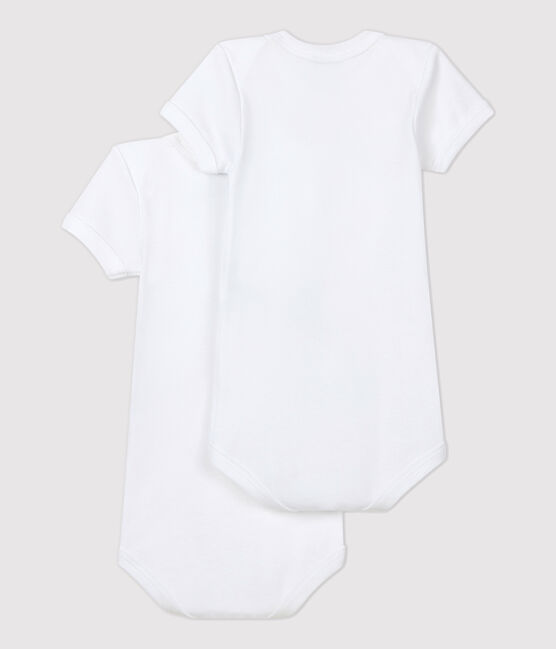 Babies' White Short-Sleeved Bodysuit – 2-Pack variante 1