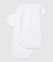 Babies' White Short-Sleeved Bodysuit – 2-Pack variante 1