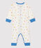 Babies' Footless Animal Patterned Organic Cotton Sleepsuit MARSHMALLOW white/MULTICO white