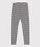 Girls' tube knit leggings SMOKING blue/MARSHMALLOW white