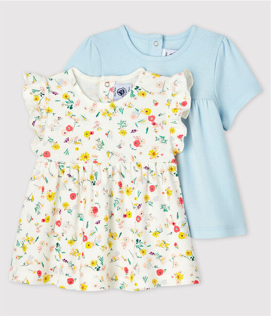 Baby Girls' Plain and Print Blouses - 2-Pack variante 1