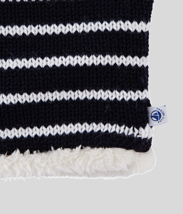 Children's Unisex Snood blue/white