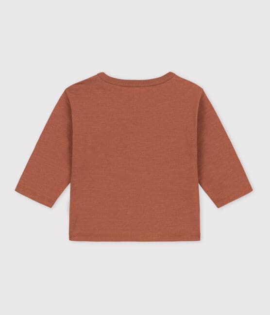 Babies' Long-Sleeved Cotton T-shirt CINA brown