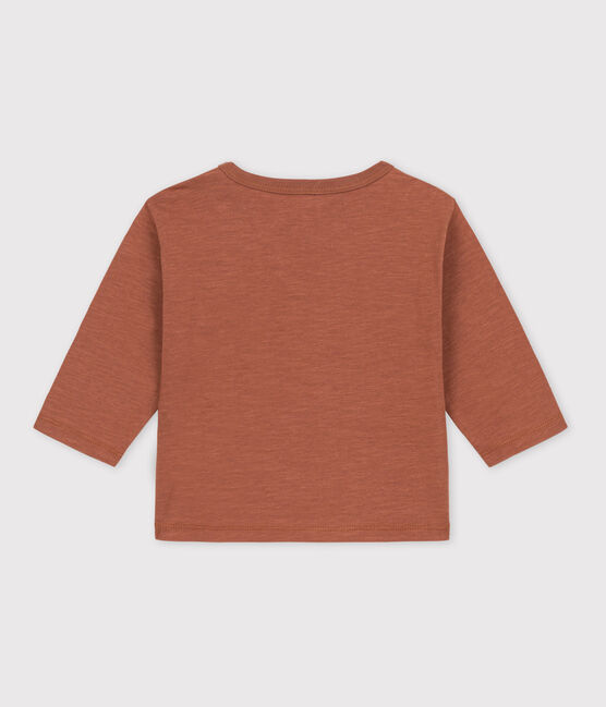 Babies' Long-Sleeved Cotton T-shirt CINA brown