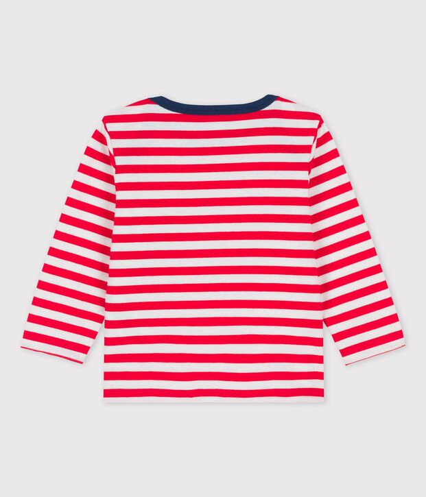 Babies' Striped Jersey Long-Sleeved T-Shirt red/white