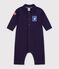 Babies' long plain cotton jumpsuit SOIR