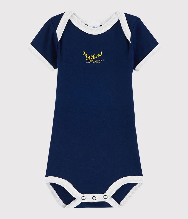 Baby Boys' Short-Sleeved Bodysuit blue