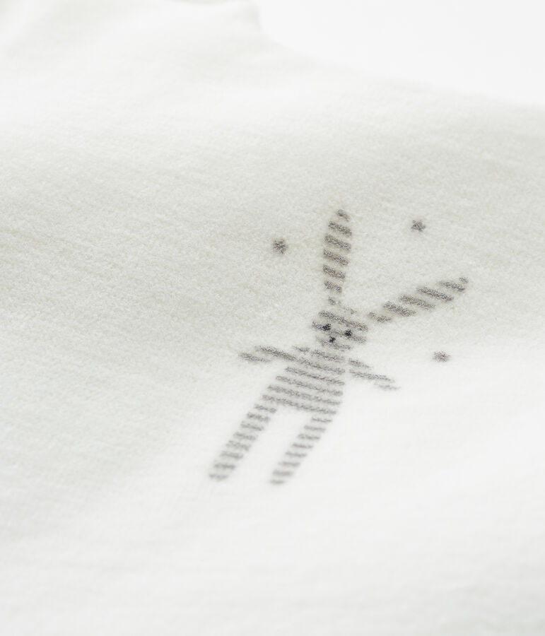 Babies' Velour Sleeping Bag MARSHMALLOW white