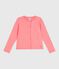 Children's plain cotton cardigan pink