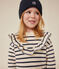 Girls' long-sleeved brushed fleece dress AVALANCHE white/SMOKING blue