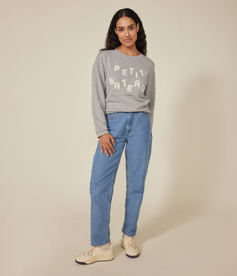 Women's fleece sweatshirt grey