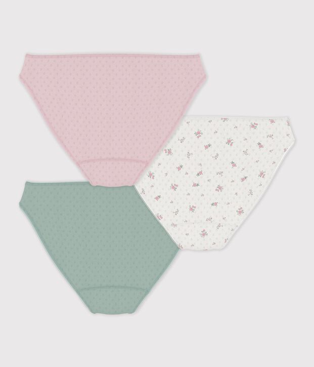 Pack of women's openwork cotton pants multicolor