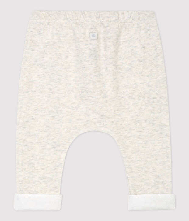 Babies' Marled Grey Organic Cotton Jersey Trousers MONTELIMAR CHINE