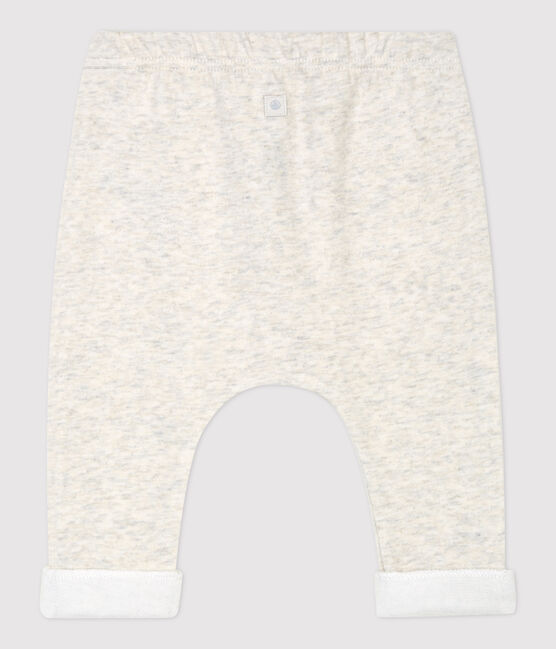Babies' Marled Grey Organic Cotton Jersey Trousers MONTELIMAR CHINE beige