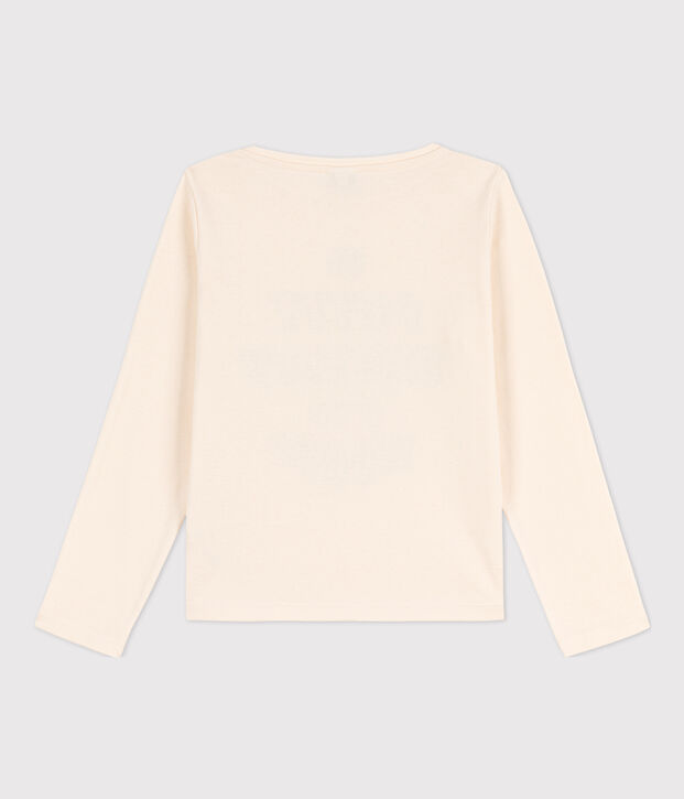 Children's Unisex Long-Sleeved Cotton T-Shirt Ecru/blue/multicolor