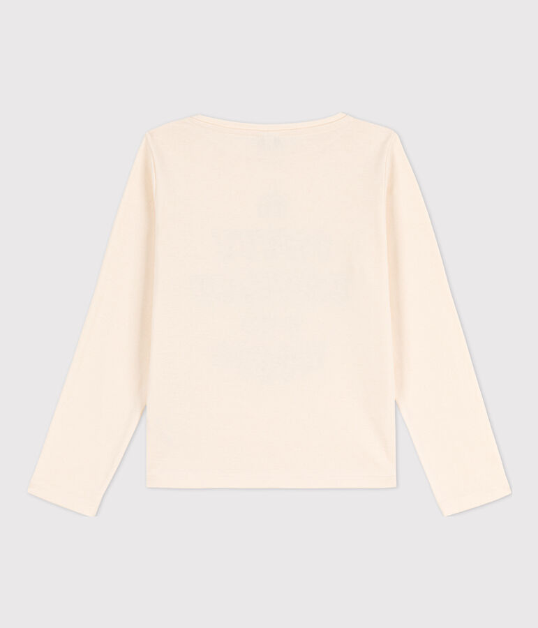 Children's Unisex Long-Sleeved Cotton T-Shirt Ecru/blue/multicolor