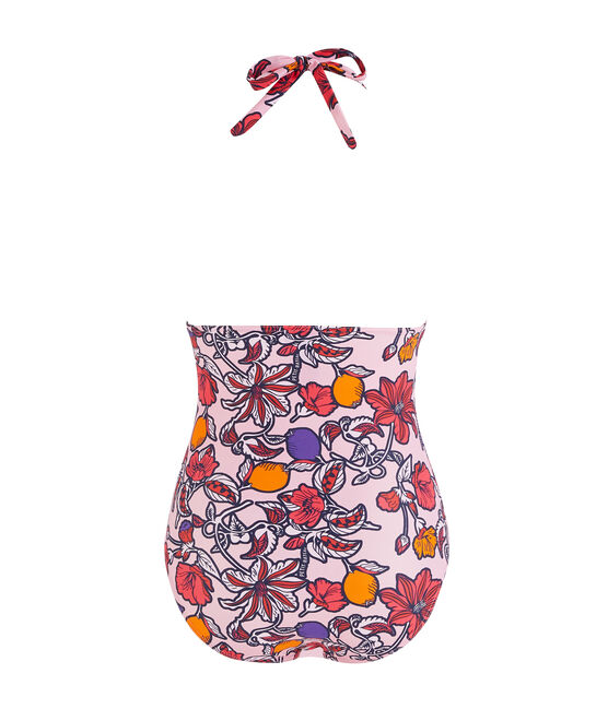 Women's Eco-Friendly Swimsuit PATIENCE pink/MULTICO white