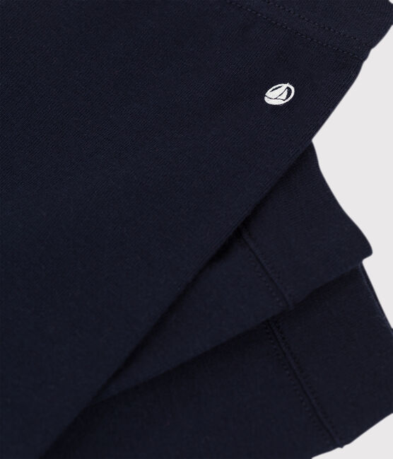 Babies' plain cotton leggings SMOKING blue