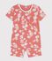 Girls' Hawaiian Cotton Short Pyjamas PAPAYE pink/MULTICO