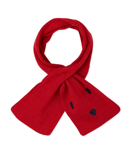 Mixed baby's scarf FROUFROU red