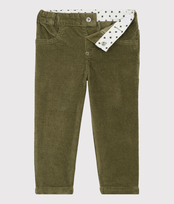 Babies' Velour Trousers MILITARY green