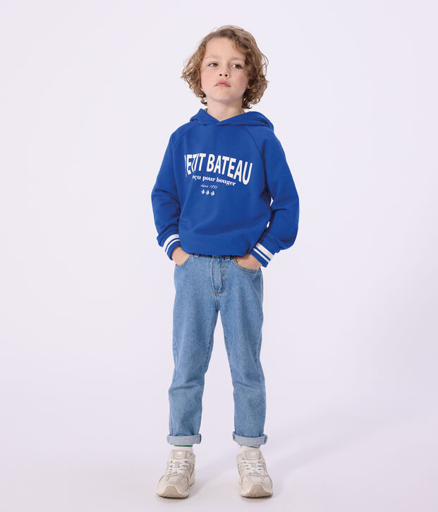 Children's cotton hoodie blue