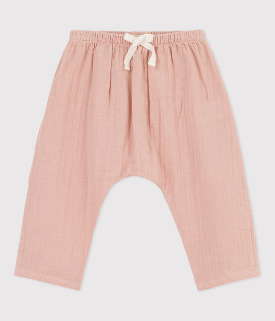 Babies' Cotton Gauze Trousers SALINE pink