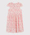 Girls' Jersey Piqué Formal Dress FLEUR pink/MULTICO white