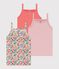 Pack of children's floral cotton tank tops multicolor