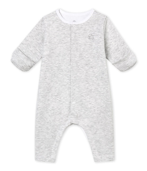 The Bodyjama baby mixed BELUGA grey/ECUME white