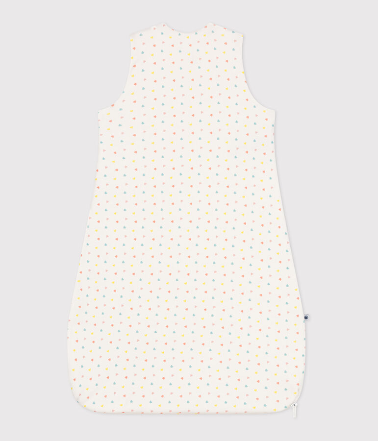 Baby sleeping bag in printed cotton TOG 1.5 white/multicolor