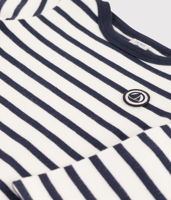 Baby's iconic sailor top MARSHMALLOW white/SMOKING blue