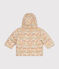 Babies' printed puffer jacket with a hood AVALANCHE white/MULTICO