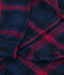 Girls' long-sleeved checked dress in checked cotton flannel blue/multicolor