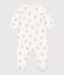 Babies' Rabbit Patterned Tube Knit Pyjamas MARSHMALLOW white/GRIS grey